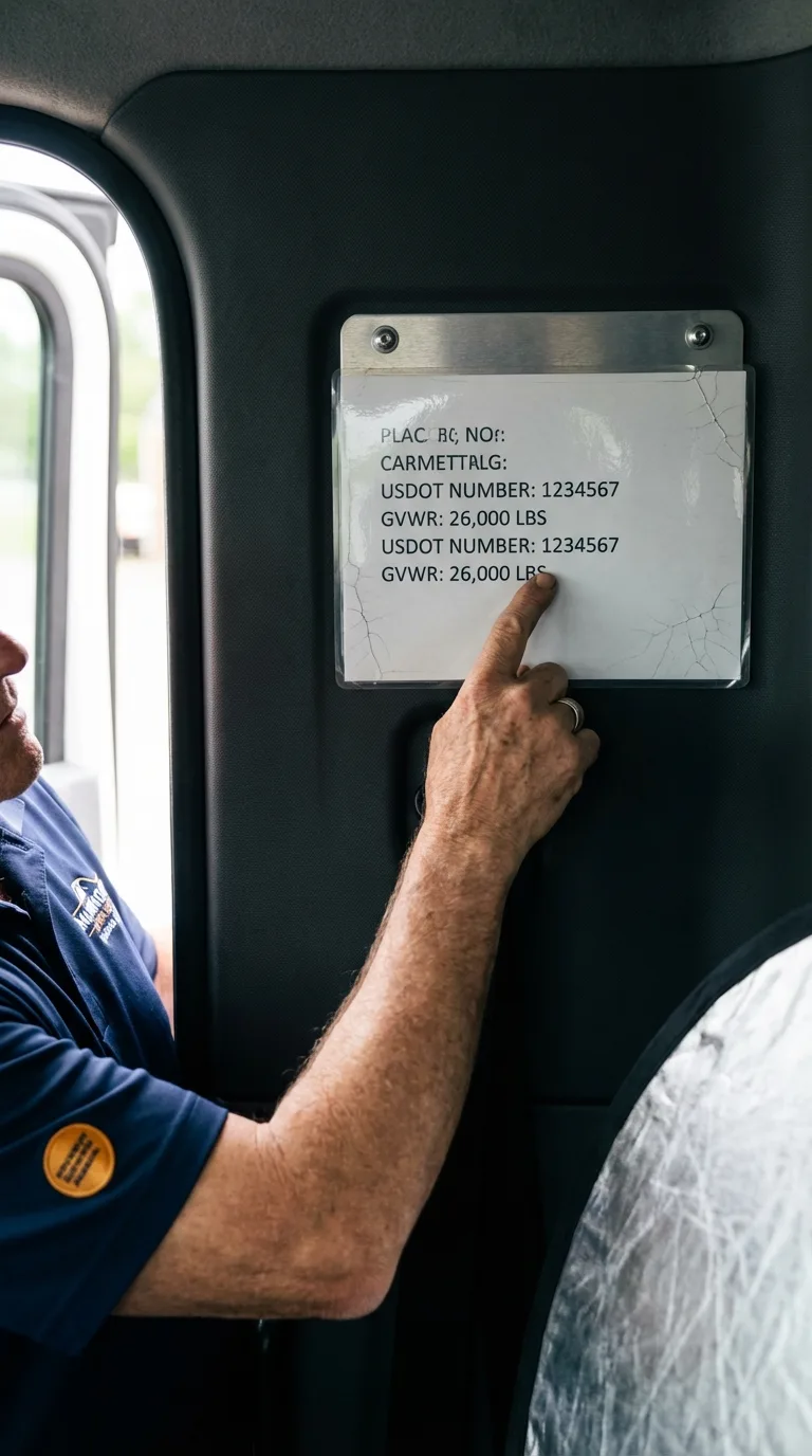 USDOT licensing placard verification in Avon Lake